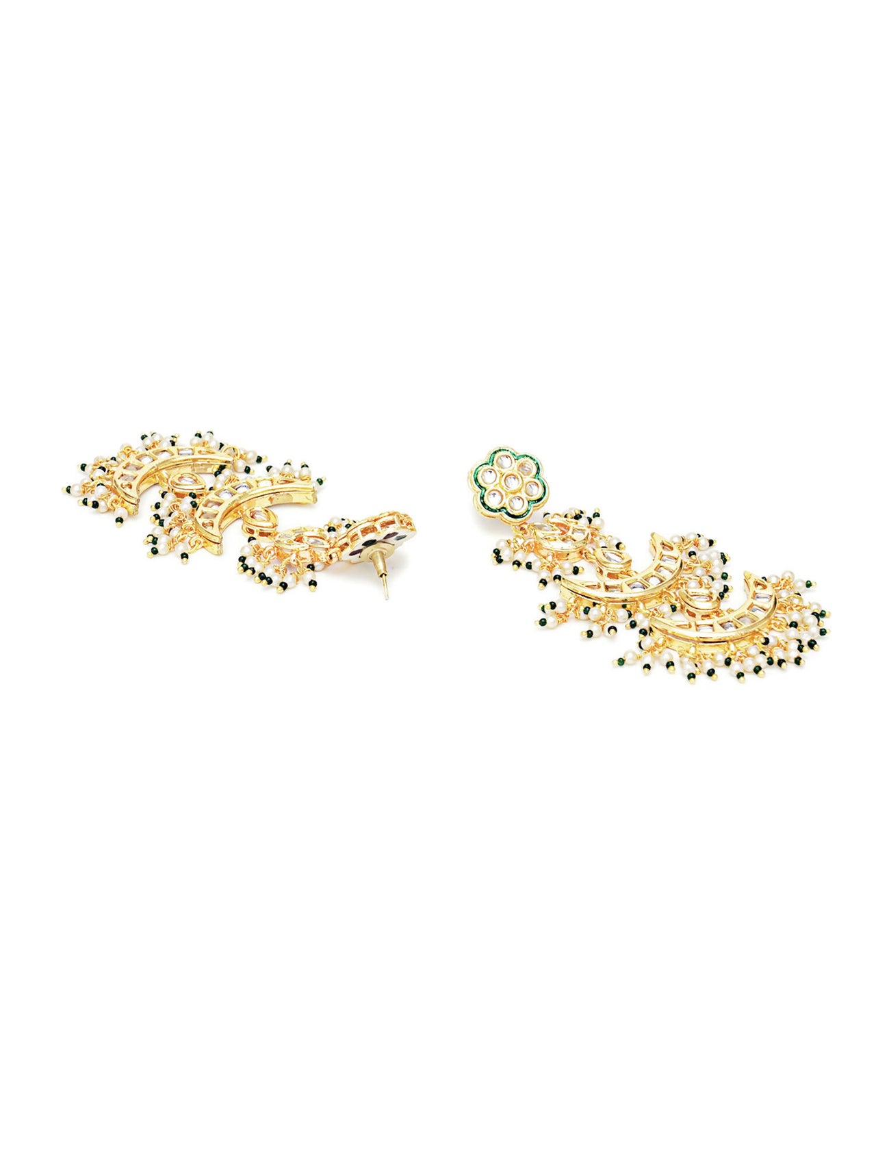 Kundan Earrings (Gold) - Ruby Raang - Distacart