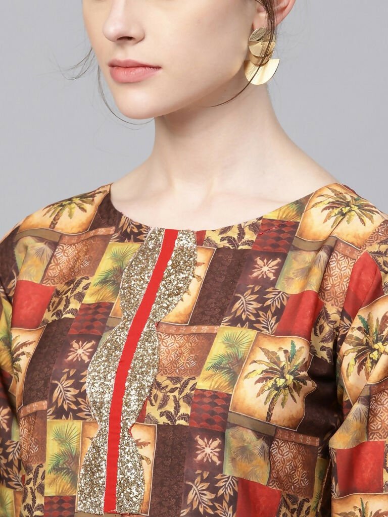 Ahalyaa Women's Traditional wear Kurta - Multi Color - Distacart