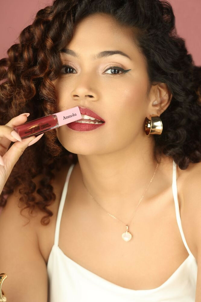 Ammoha Cosmetics Long-Lasting, Matte-Finished Wine Whispers Color Liquid Lipstick - Distacart