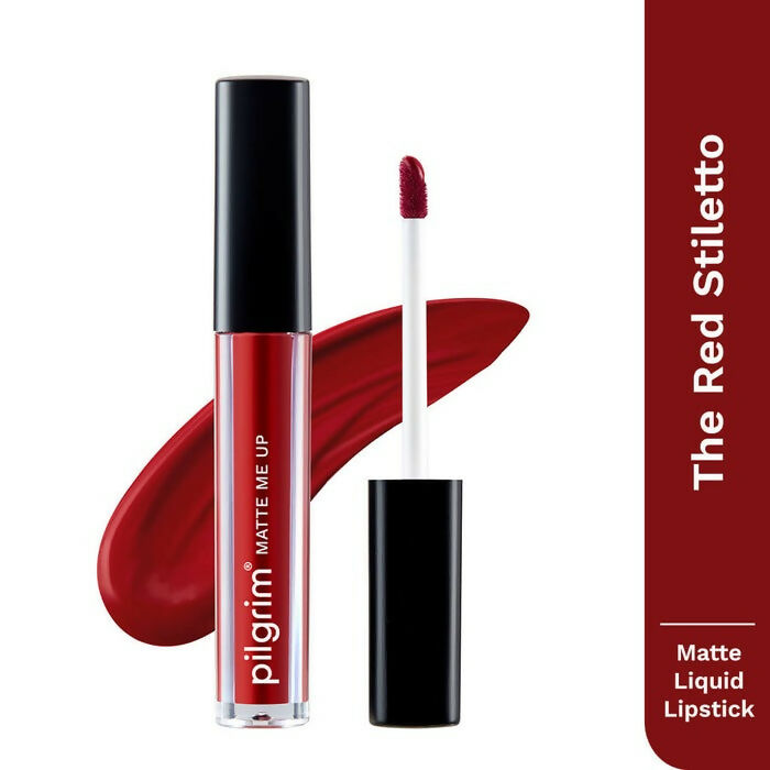 Pilgrim Matte Me Up Liquid Lipstick The Red Stiletto - Distacart