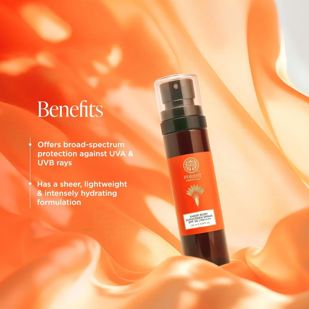 Forest Essentials Sheer Sunscreen Body Spray SPF 50|PA++++ - Dista