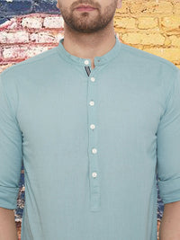 Thumbnail for Even Apparels Men's Pure Cotton Green Kurta - Distacart