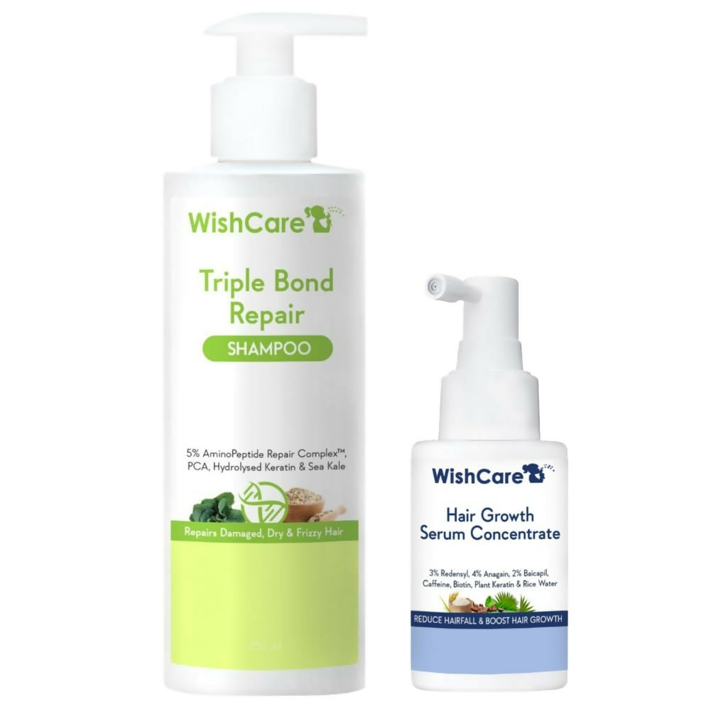 Wishcare Triple Bond Shampoo & Hair Growth Serum Combo - Distacart