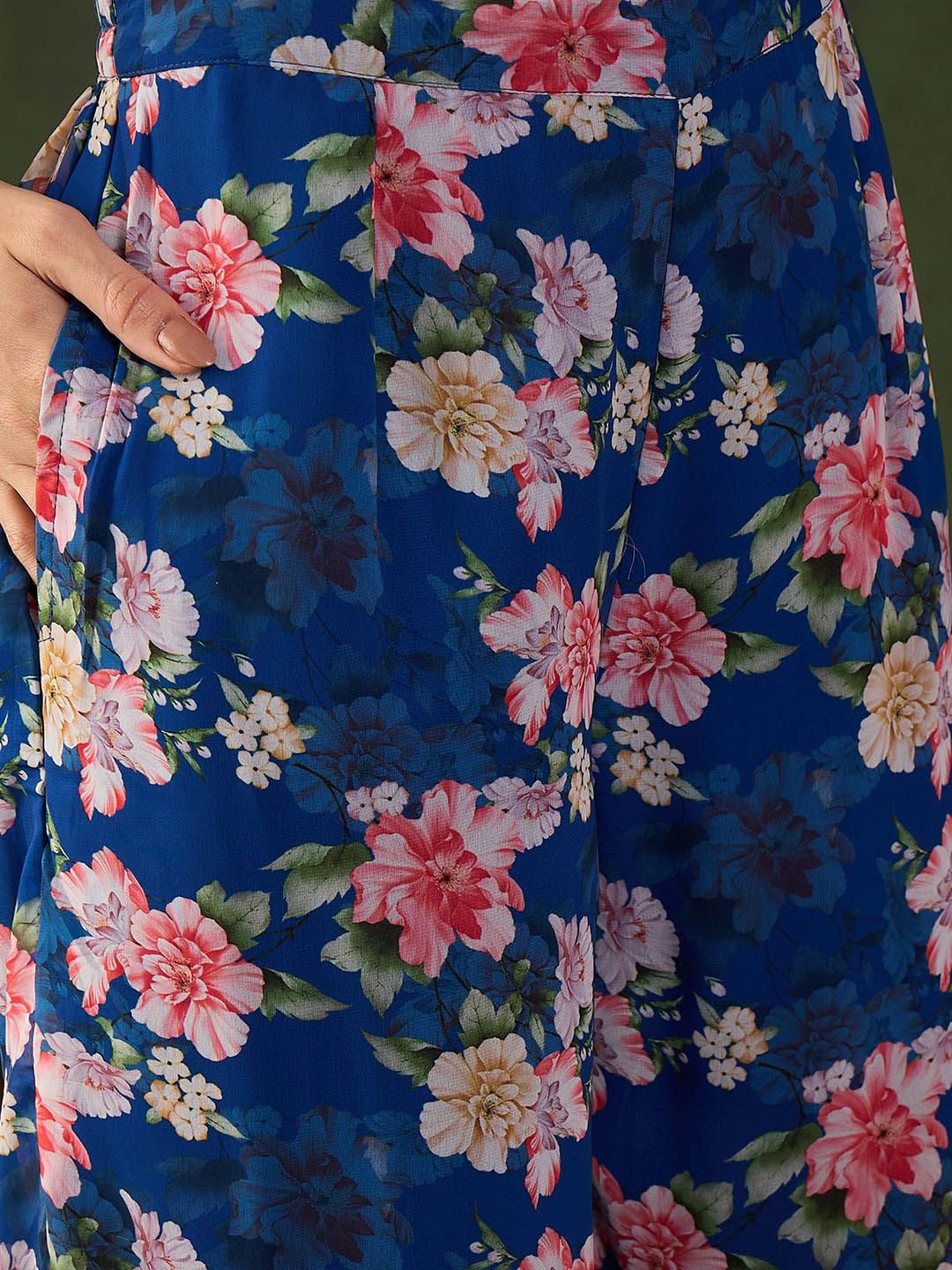 Sangria Printed Kurta, Palazzo With Dupatta - Distacart