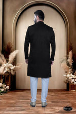 Thumbnail for Joban Fashion Men's Black Satin Kurta with Pyjama - Distacart