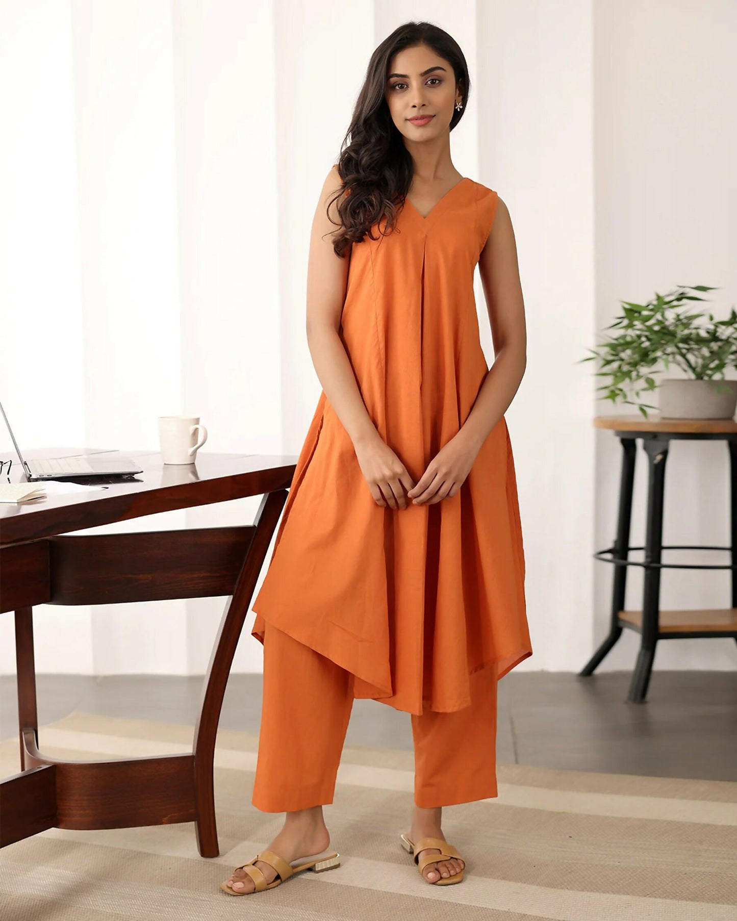 Aayaa Designer Pure Cotton 2 Piece Set Kurti & Set - Distacart