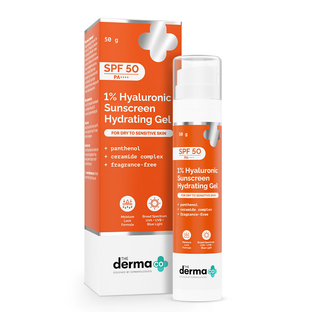 The Derma Co 1% Hyaluronic Sunscreen Hydrating Gel SPF 50 PA ++++