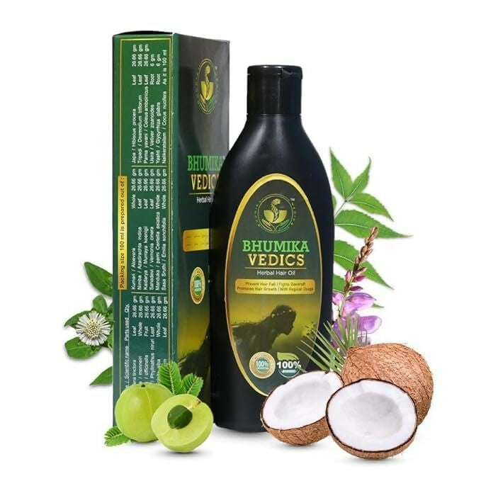 Bhumika Vedics Herbal Hair Oil For Men & Women - Distacart