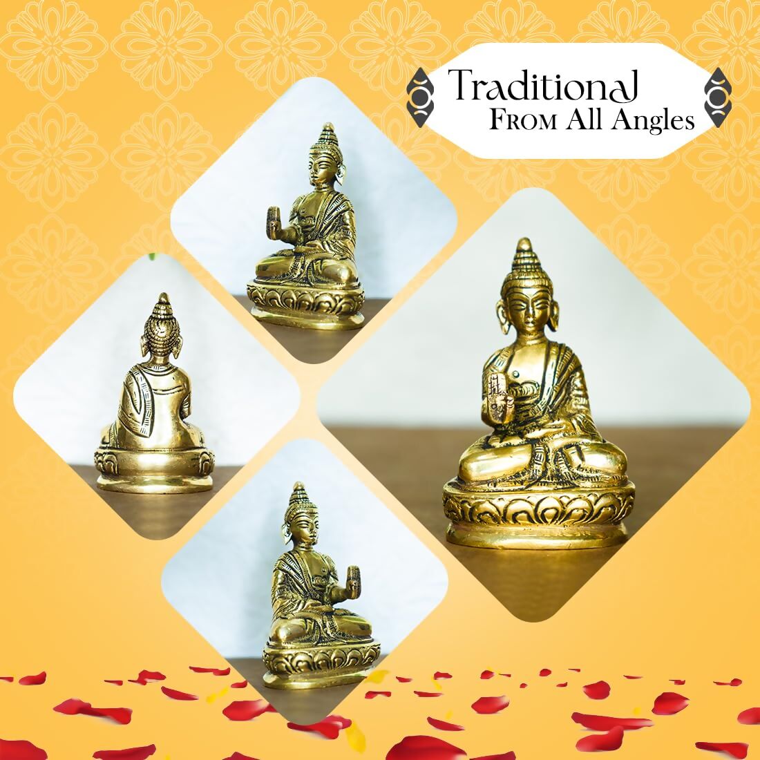 Ekhasa Pure Brass Gautam Buddha Statue - Distacart