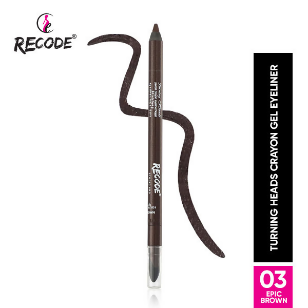 Recode Turning Heads Crayon Gel Eyeliner Cum Kajal Pencil - Epic Brown - Distacart