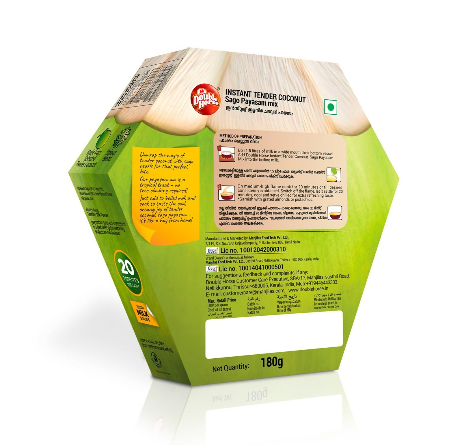 Double Horse Instant Tender Coconut Sago Kheer Mix