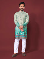 Thumbnail for Anaita Light Green Multi Colour Kurta - Distacart