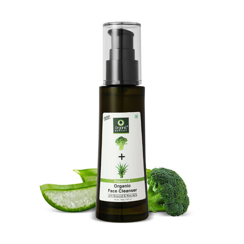 Organic Harvest Vitamin A Organic Face Cleanser with Broccoli & Aloe Vera - Distacart