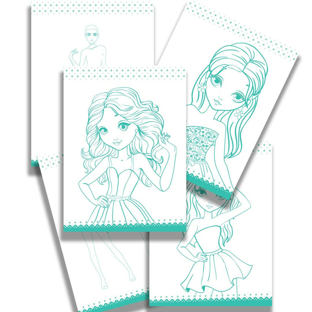 Dreamland Publications tyle Studio Fashion Sketch Activity Book 2 for Girls Age 4-8 years