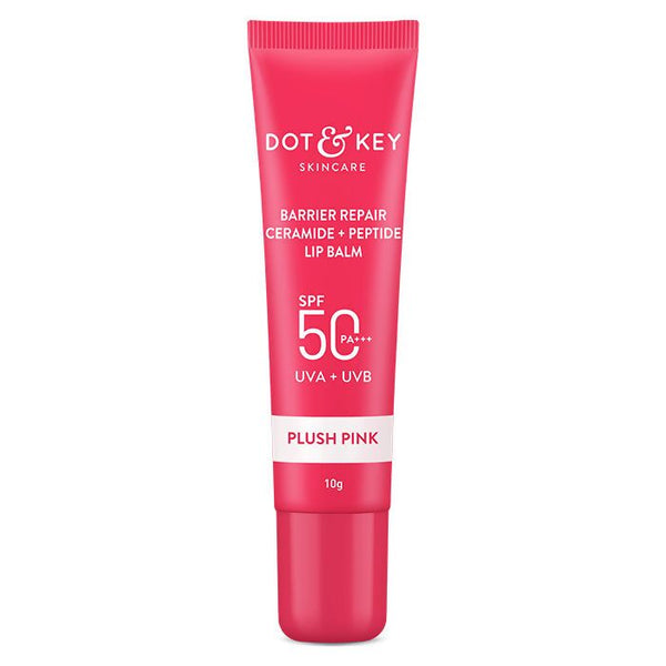 Dot & Key Barrier Repair Ceramide & Peptide SPF 50 Lip Balm - Plush Pink - Distacart