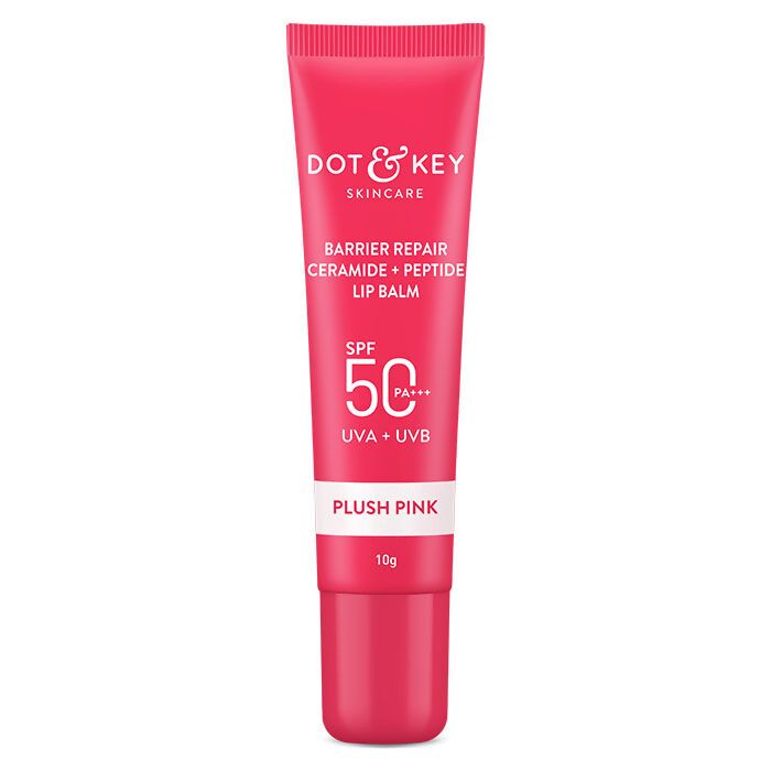 Dot & Key Barrier Repair Ceramide & Peptide SPF 50 Lip Balm - Plush Pink - Distacart