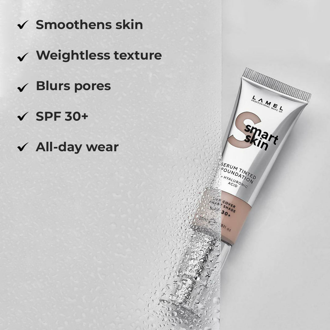 Lamel Smart Skin Serum Tinted Foundation SPF30+ - 404 Sand - Distacart