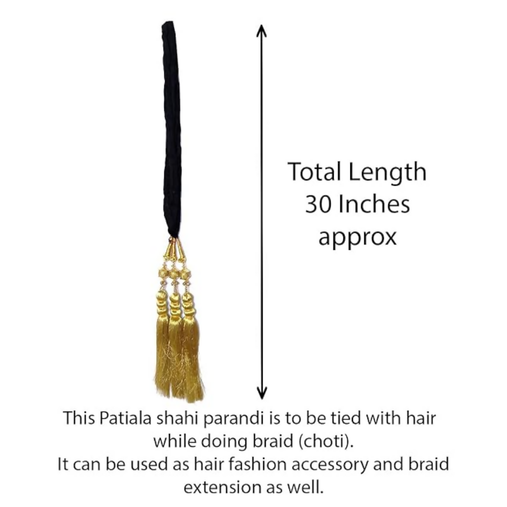 VTN Women's Patiala Shahi Paranda/Parandi Traditional Hair Accessory Braid Tassles - Dista