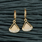 Thumbnail for Joban Fashion Women Brass Golden White Ad Earrings - Distacart