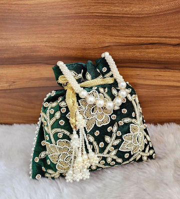 Joban Fashion Potli Bags - Green - Dista