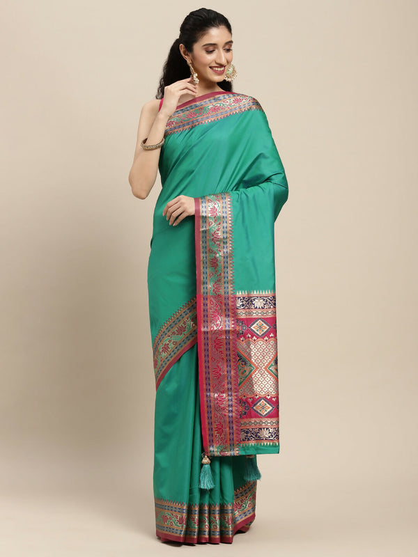 Astita Silk Blend Rama Saree