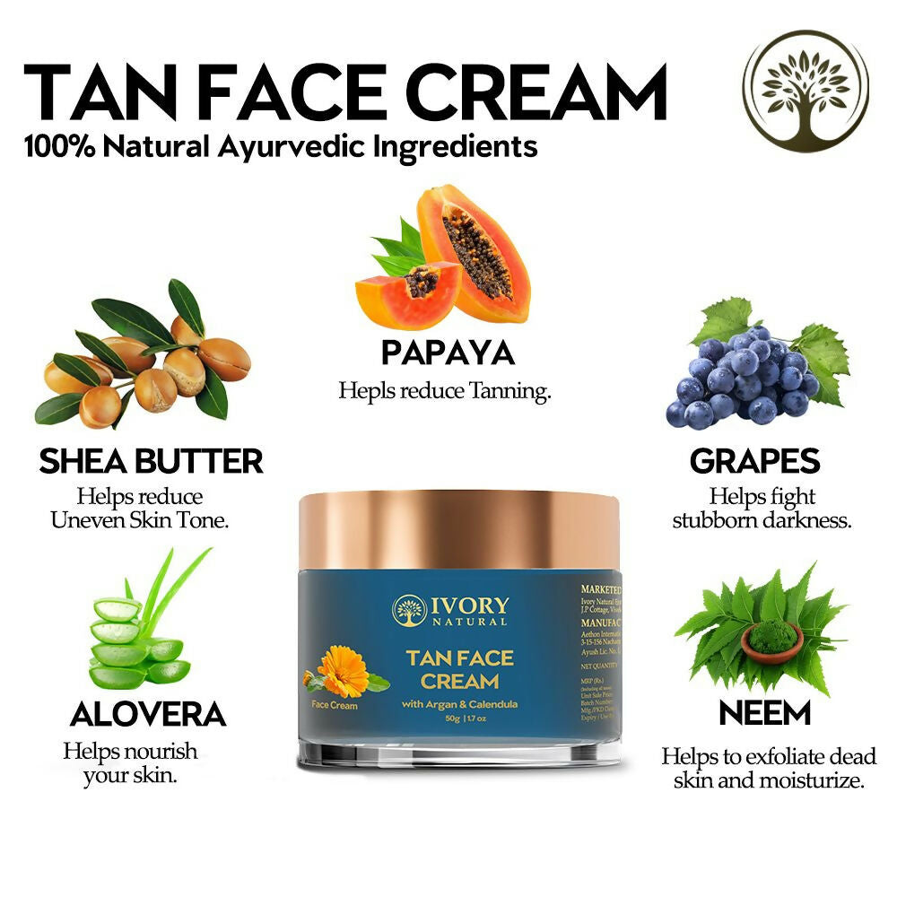 Ivory Natural Tan Face Cream For Sun Tan Protection - Distacart
