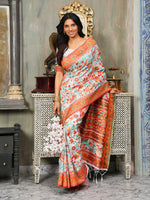 Thumbnail for Astita Linen Cotton(Woven Work) Multicolour Saree