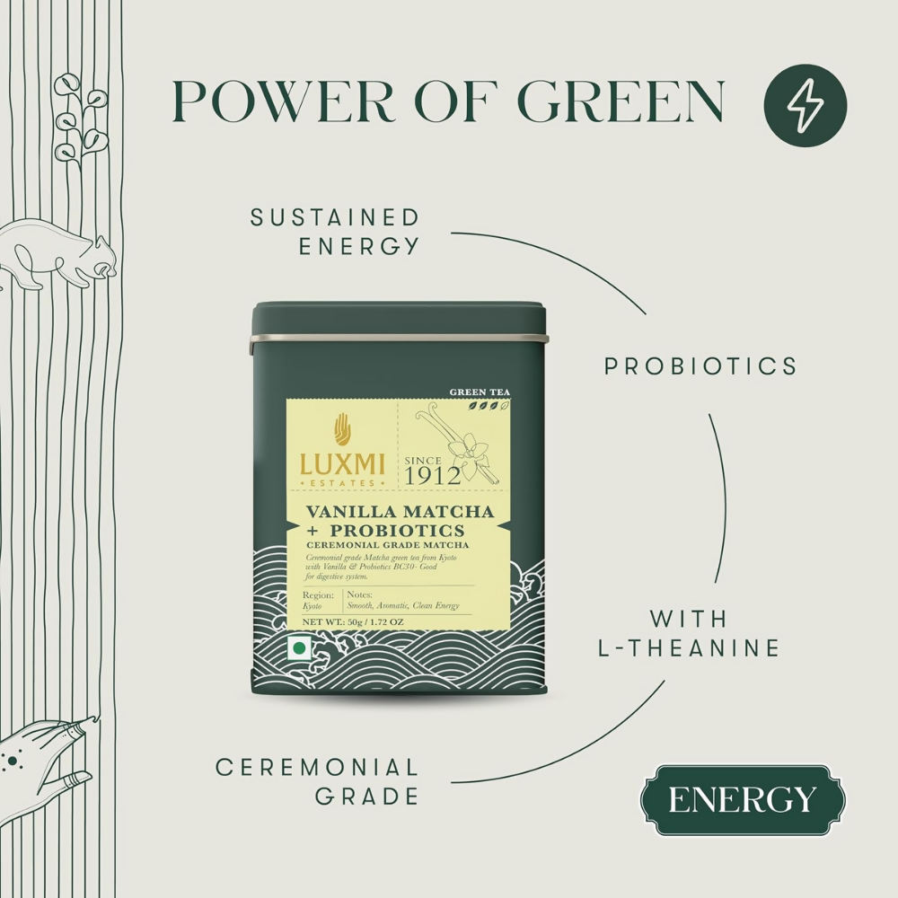 Luxmi Estates Vanilla Matcha with Probiotics - Dista