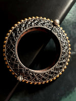 Thumbnail for Joban Fashion Black Brass Monalisa Stone Oxidized Heavy Party Wear Openable Kada