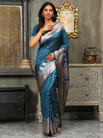 Thumbnail for Astita Banarasi Silk Blue Saree
