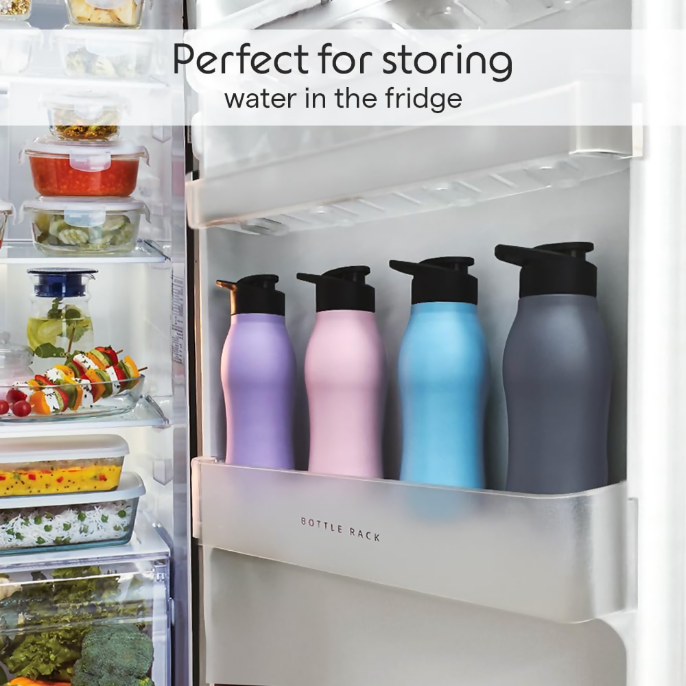 Borosil Hydra Grip Go Stainless Steel Water Bottle - Blue - Dista