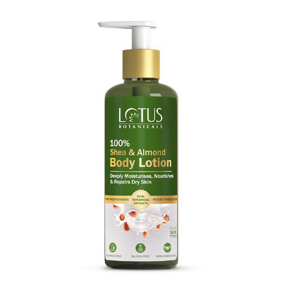 Lotus Botanicals 100% Shea & Almond Body Lotion - Distacart