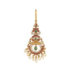 Thumbnail for Nuyug 18K Gold Plated Ethereal Dual Color Maang Tikka