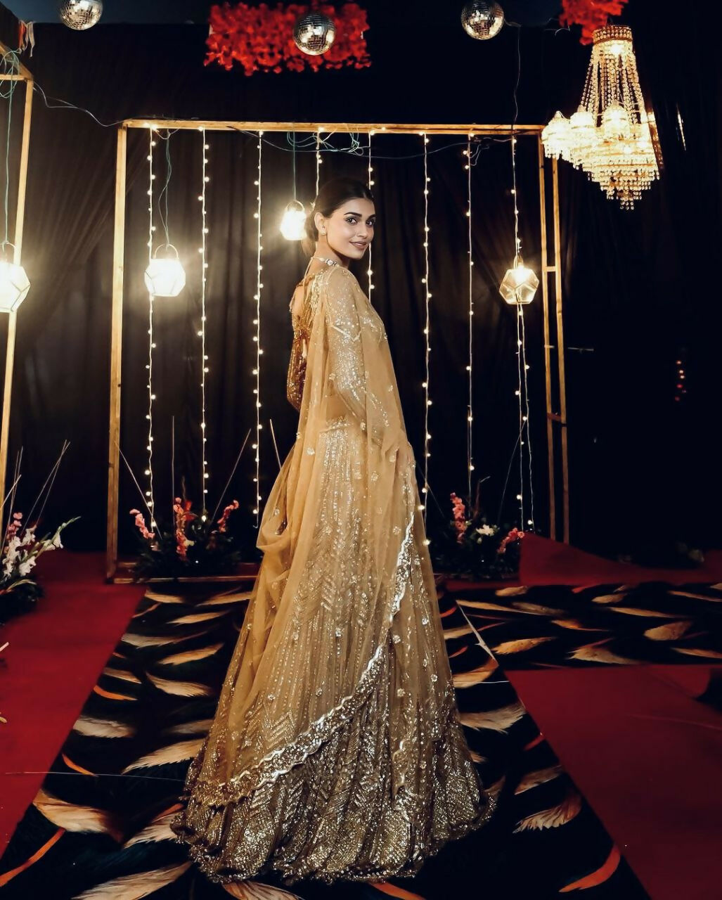 Jyoti Fashion Women's Beige Kasturi Silk Georgette Sequins with Dori Embroidered Designer Lehenga Choli Set - Distacart