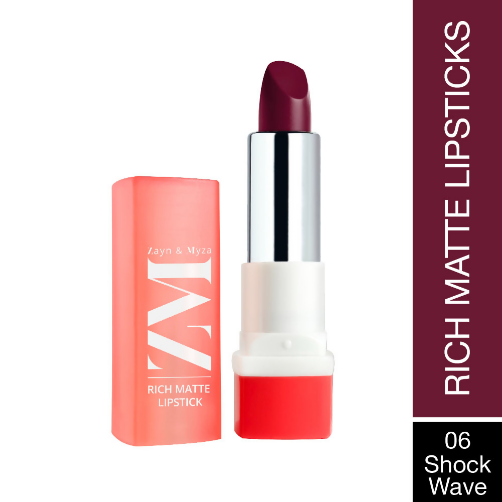 Zayn & Myza Rich Matte Lipstick - Shock Wave - Distacart
