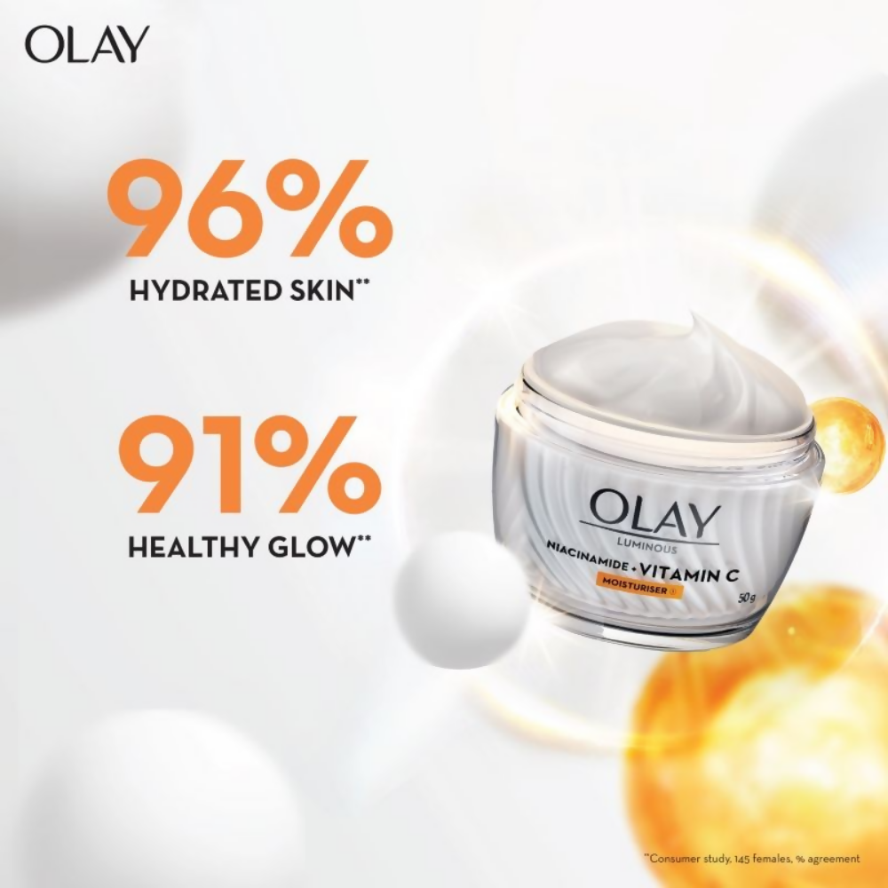 Olay Vitamin C Kit For 2x Glow - Cream With Free Cleanser - Distacart