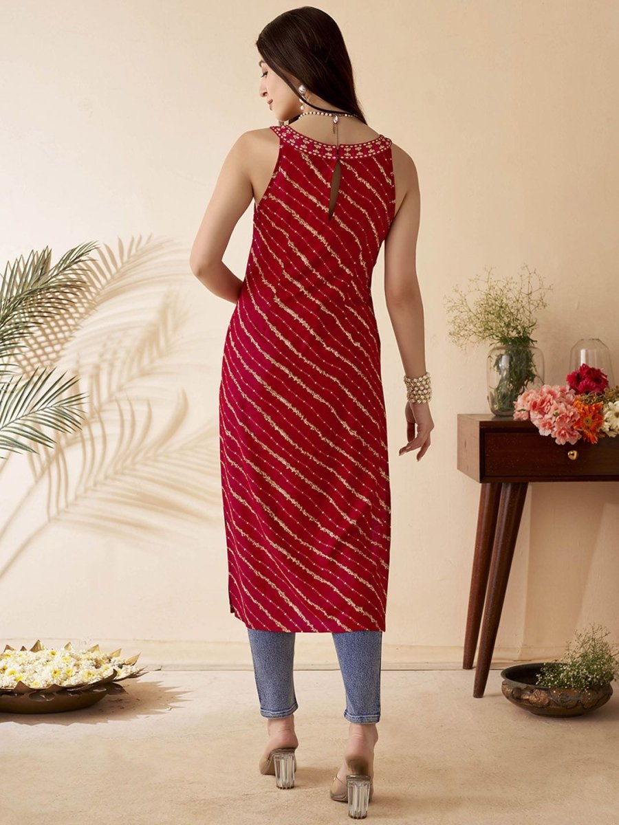 Anouk leheriya Printed Straight Kurta