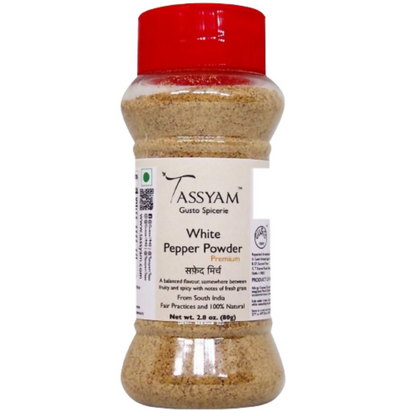 Tassyam Organics White Pepper Powder - Distacart