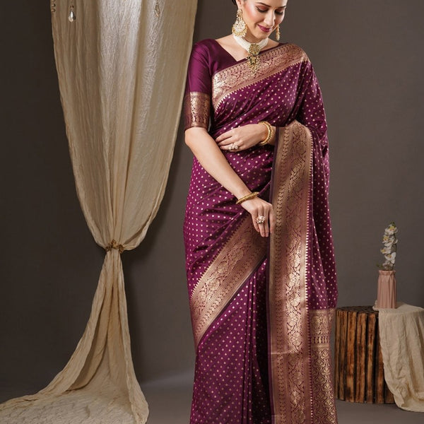 Anouk Woven Design Zari Silk Blend Banarasi Saree - Distacart