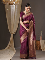 Thumbnail for Anouk Woven Design Zari Silk Blend Banarasi Saree - Distacart