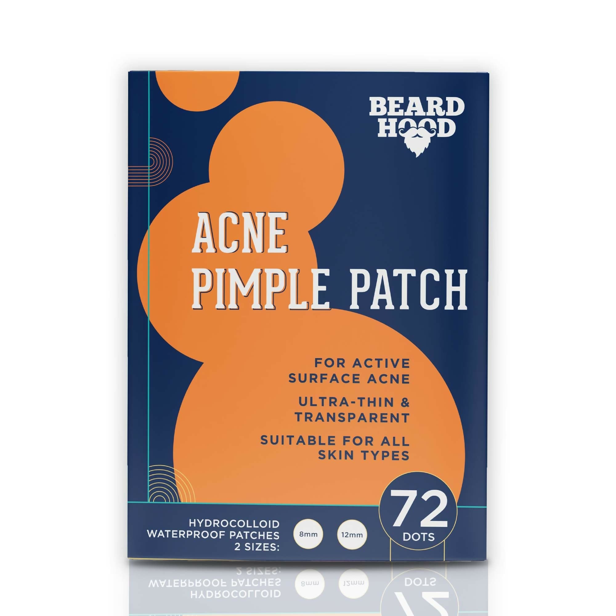 Beardhood Acne Pimple Patch Hydrocolloid Waterproof Patches For Active Surface Acne, Absorbs Pimple Overnight - Distacart