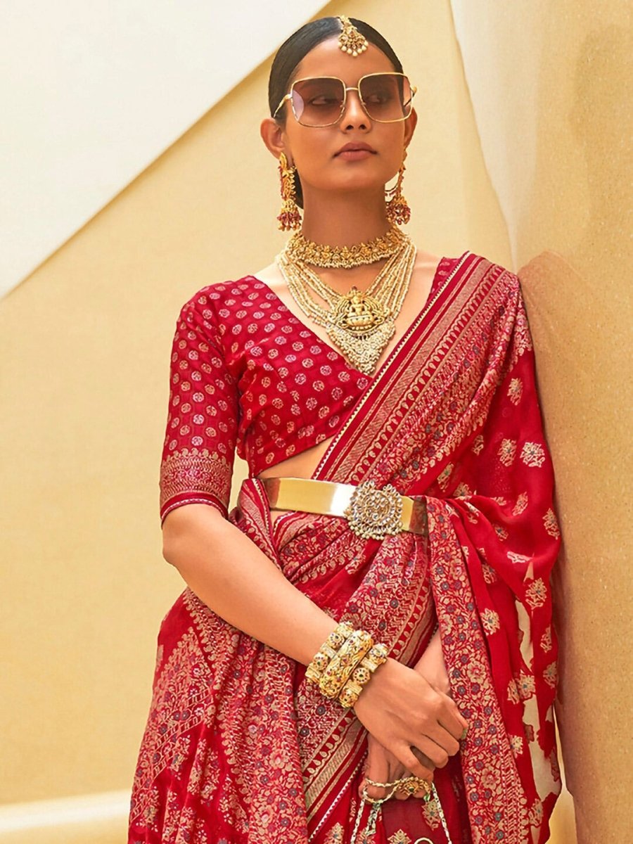 Anouk Woven Design Zari Organza Banarasi Saree - Distacart