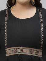 Thumbnail for Sztori Plus Size Ethnic Motifs Printed Regular Kurta with Trousers