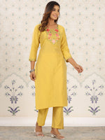 Thumbnail for Ode by House of Pataudi Floral Embroidered Sequinned Kurta - Distacart