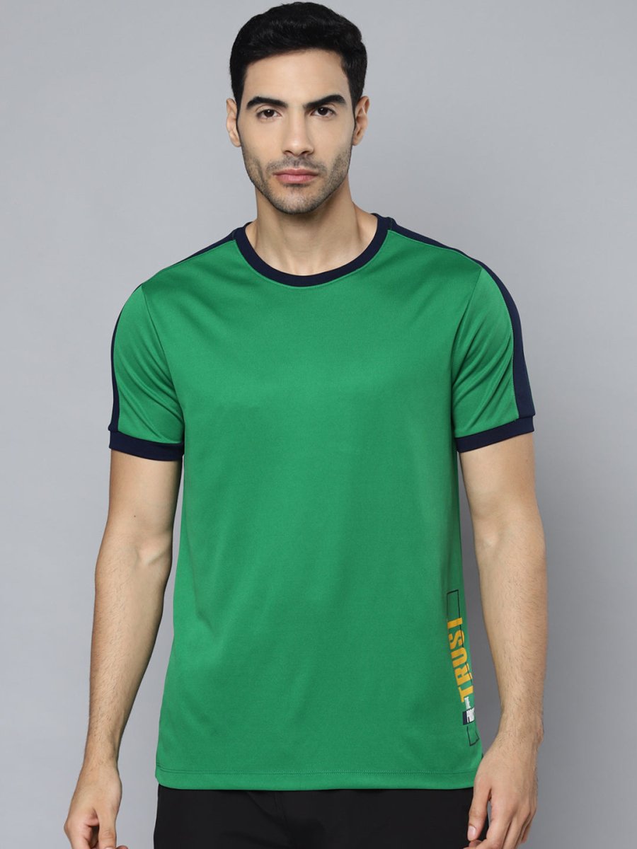 Alcis Men Green Printed Slim Fit T-shirt - Distacart