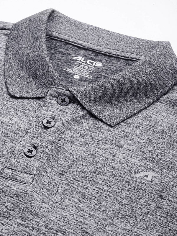 Buy Alcis Men Polo Collar Anti Static Slim Fit T-shirt Online At