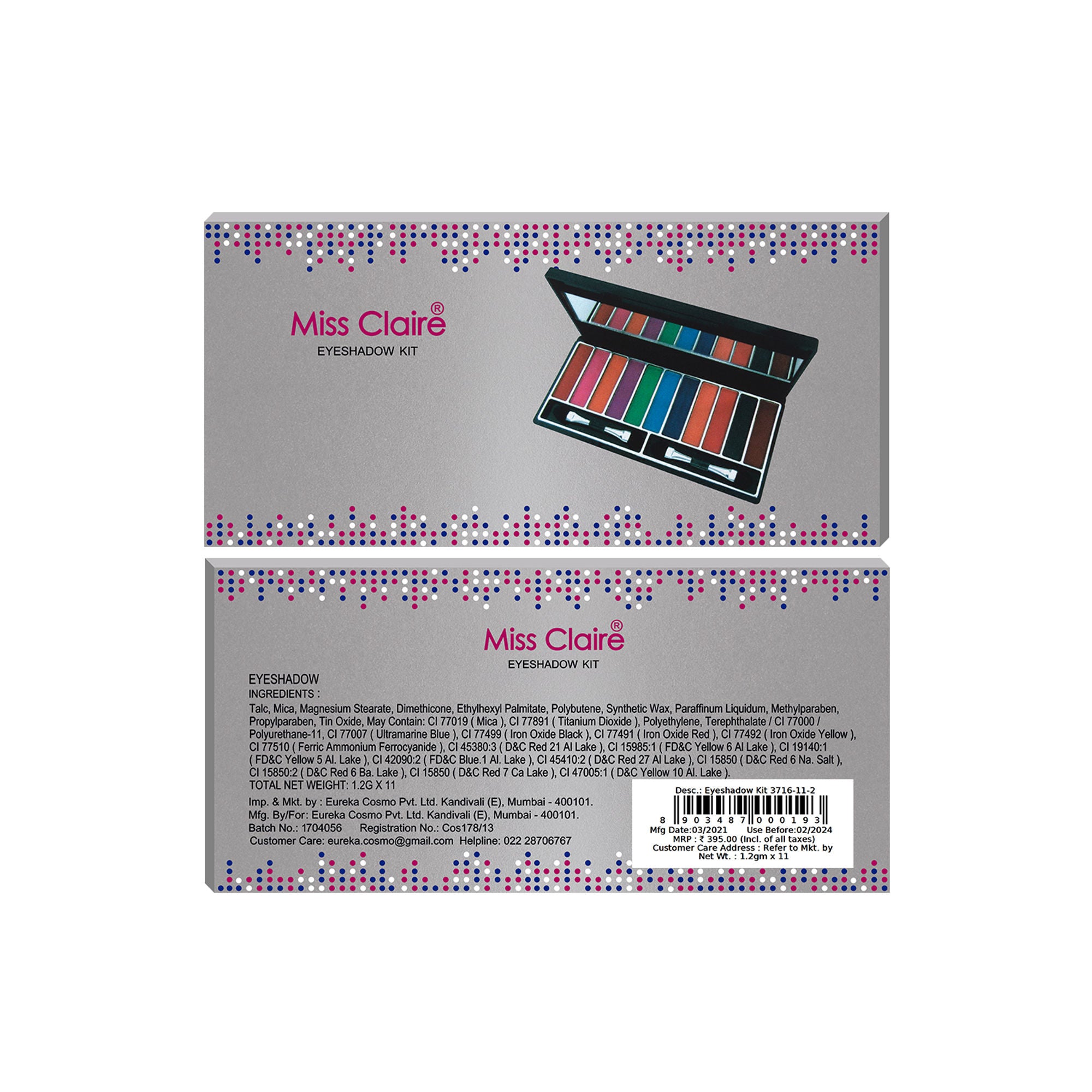 Miss Claire Eyeshadow Kit - 3716-11-2
