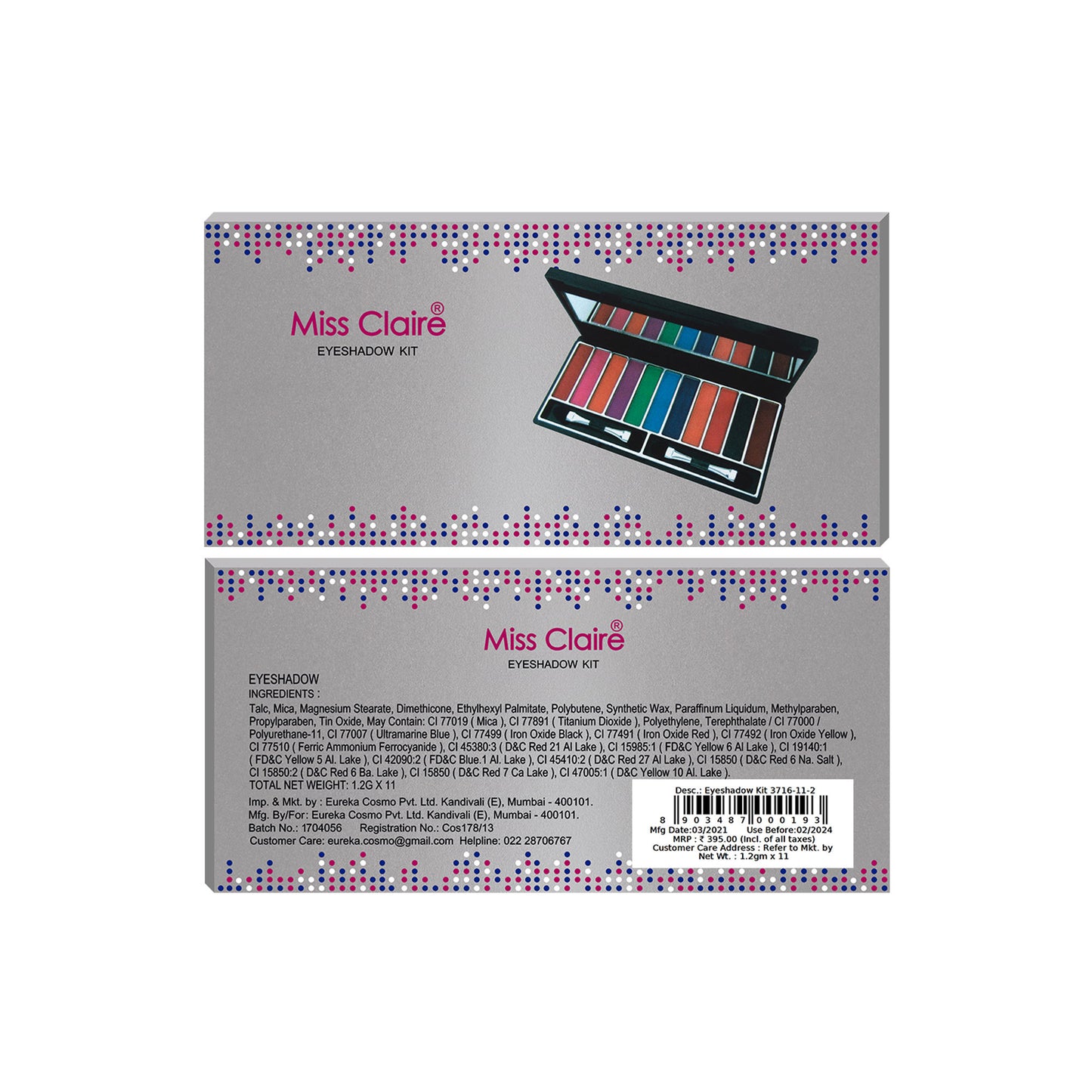 Miss Claire Eyeshadow Kit - 3716-11-2 - Distacart