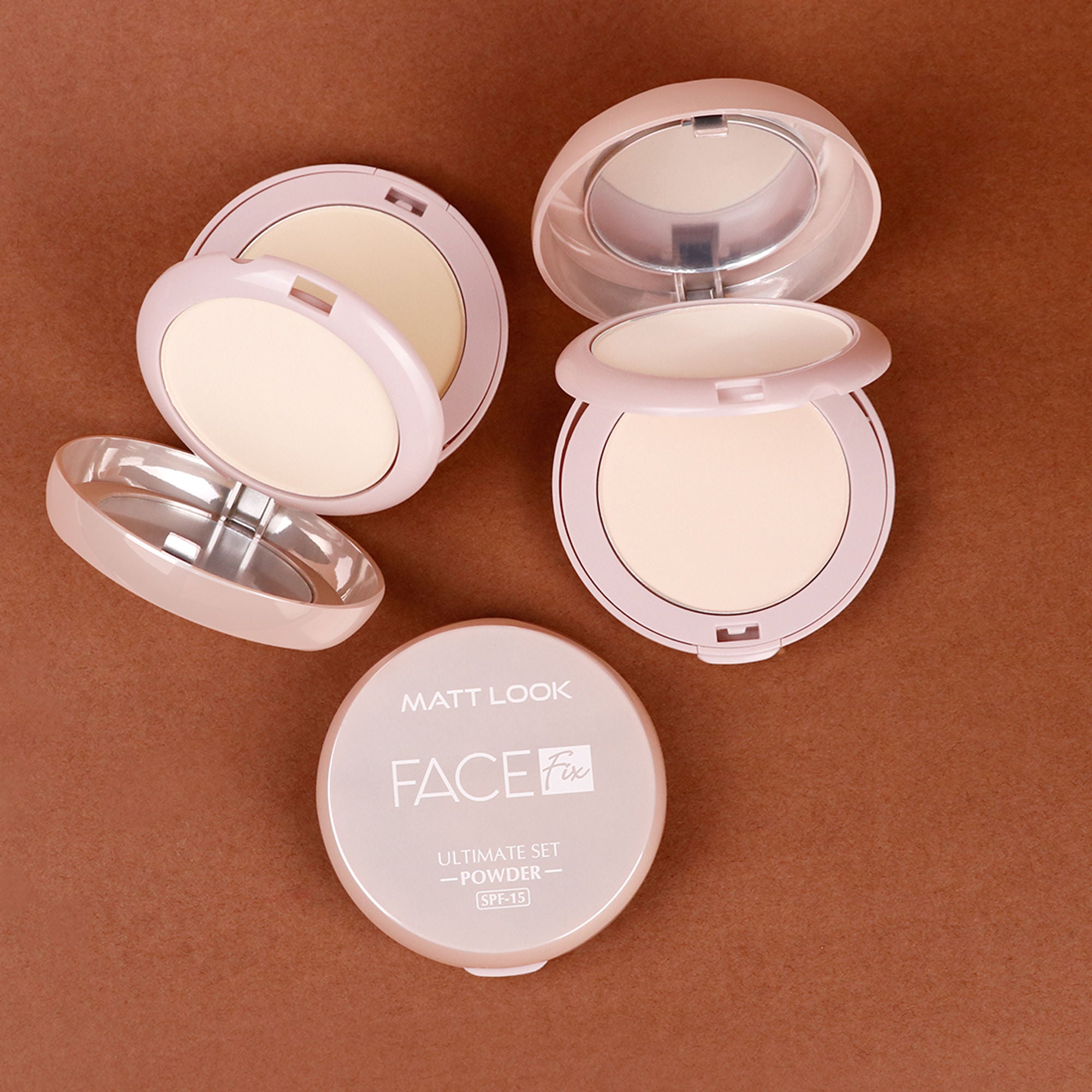 Matt Look Face Fix Ultimate Set Compact Powder - Rose Beige