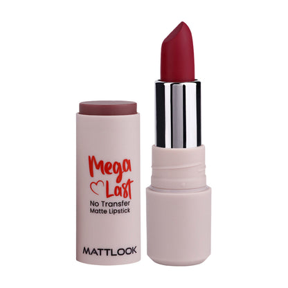 Matt Look Mega Last No Transfer Matte Lipstick - Blush Pink - Distacart